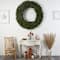 5ft. Clear LED Lights Flocked Artificial Christmas Wreath With Pinecones